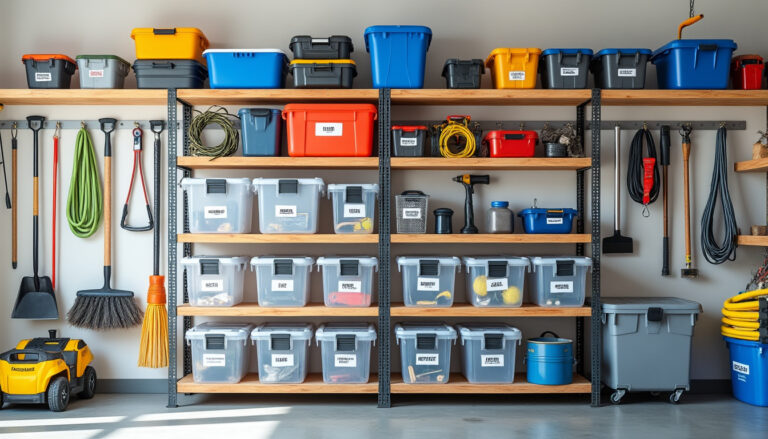 découvrez comment organiser une étagère de garage efficacement pour un rangement optimal, en optimisant l'espace et facilitant l'accès à vos outils et équipements.